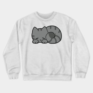 Sleepy Cat - Grey Crewneck Sweatshirt